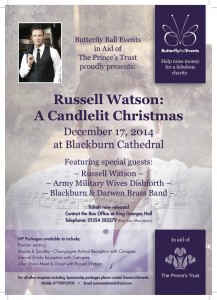 Butterfly Ball in aid of The Prince’s Trust – Blackburn Cathedral 17th December 2014