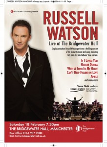 RUSSELL WATSON – BRIDGEWATER HALL 18th FEBRUARY 2017